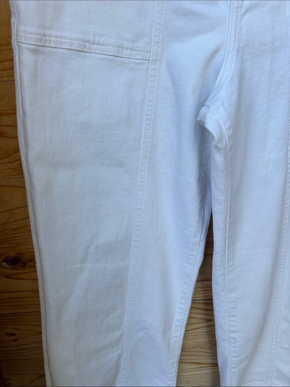 Pilcro Anthropologie White High Rise Wide Leg Crop Jeans Size 29 - Picture 4 of 8